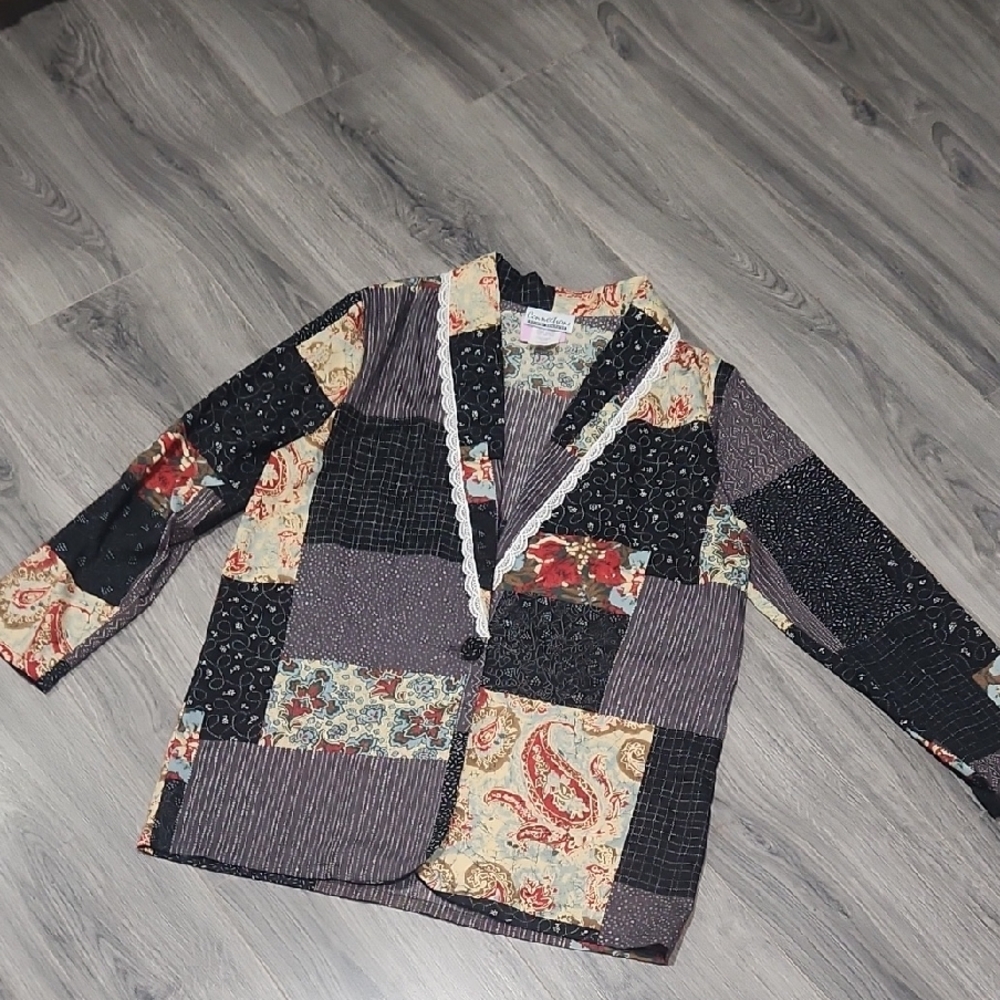 Vintage Patchwork Blend Lightweight Long Boyfrien… - image 1